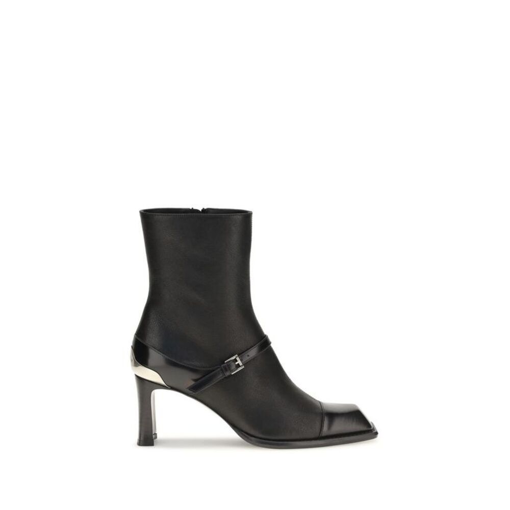 Alexander McQueen Black Lamb Leather Ankle Women's Boots